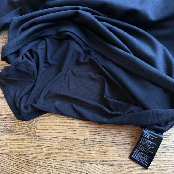 Kimchi Blue Puff Sleeve Mini Cocktail Dress Womens Large Deep V Morticia Witchy - Picture 3 of 9